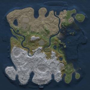 Thumbnail Rust Map: Procedural Map, Size: 3750, Seed: 2129393397, 16 Monuments