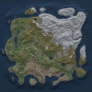 Thumbnail Rust Map: Procedural Map, Size: 3850, Seed: 1806418111, 16 Monuments