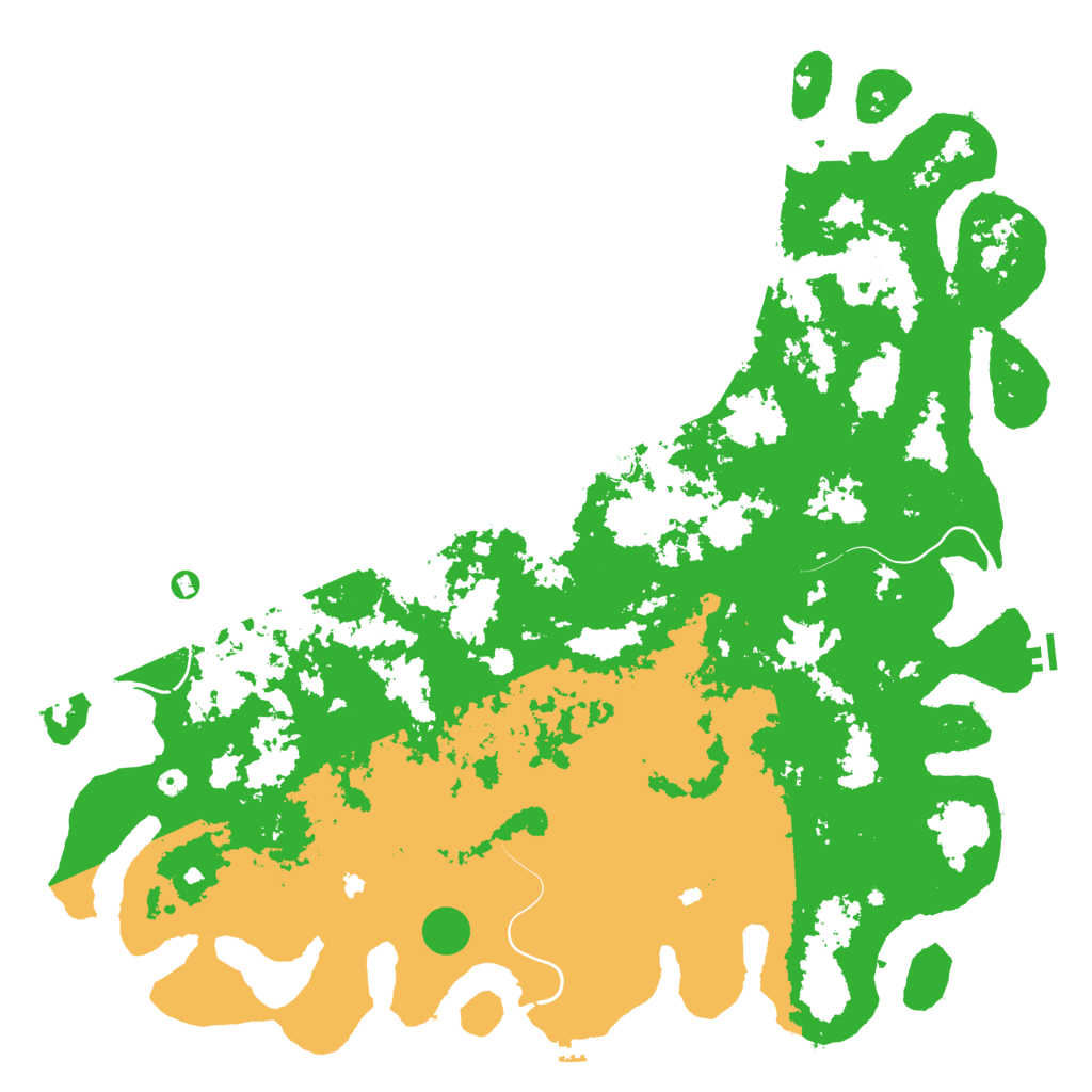 Biome Rust Map: Procedural Map, Size: 6000, Seed: 62754177