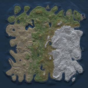 Thumbnail Rust Map: Procedural Map, Size: 4500, Seed: 1725690639, 15 Monuments