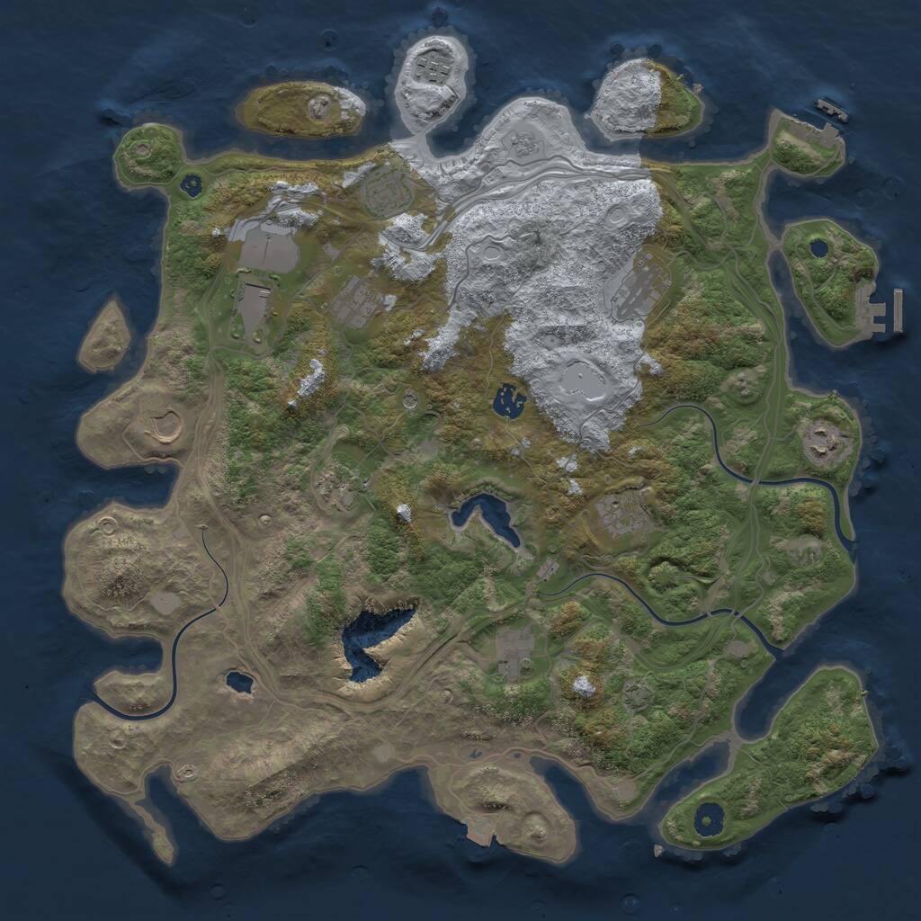 Rust Map: Procedural Map, Size: 4250, Seed: 795861883, 17 Monuments