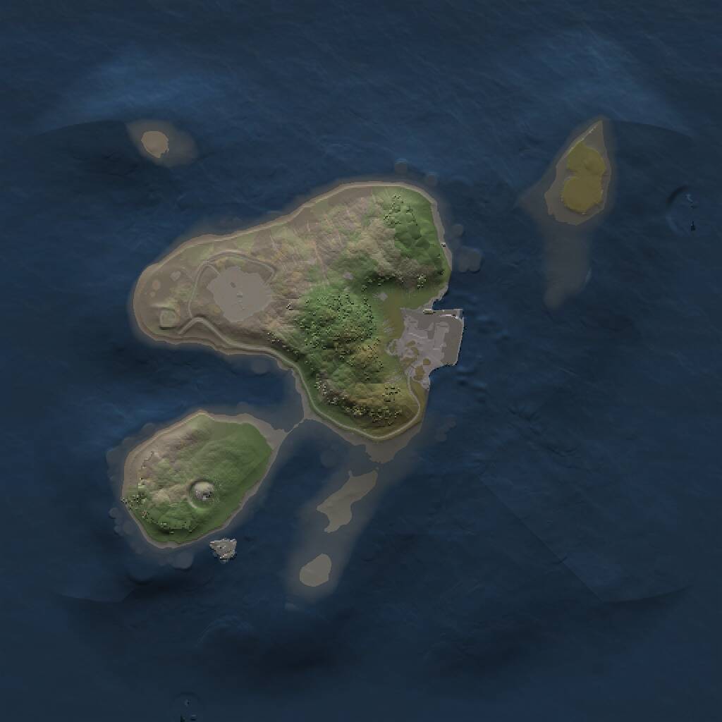 Rust Map: Procedural Map, Size: 1500, Seed: 18429311, 1 Monuments