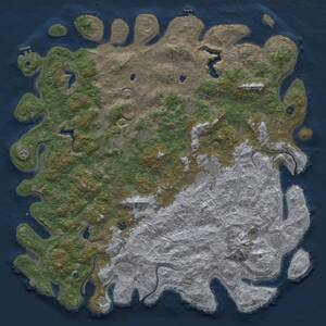 Thumbnail Rust Map: Procedural Map, Size: 6000, Seed: 801202546, 17 Monuments