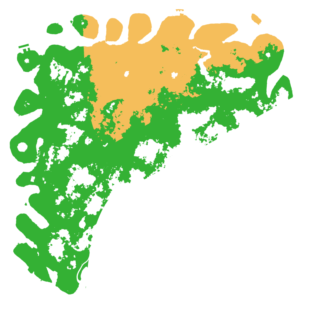 Biome Rust Map: Procedural Map, Size: 6000, Seed: 801202546