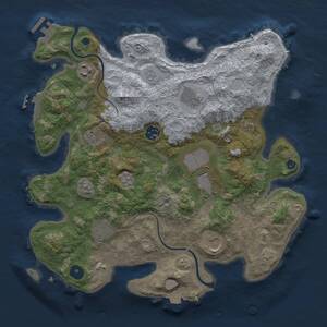 Thumbnail Rust Map: Procedural Map, Size: 3500, Seed: 422640190, 14 Monuments