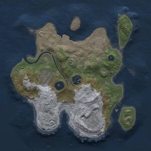 Thumbnail Rust Map: Procedural Map, Size: 2500, Seed: 1852062710, 6 Monuments