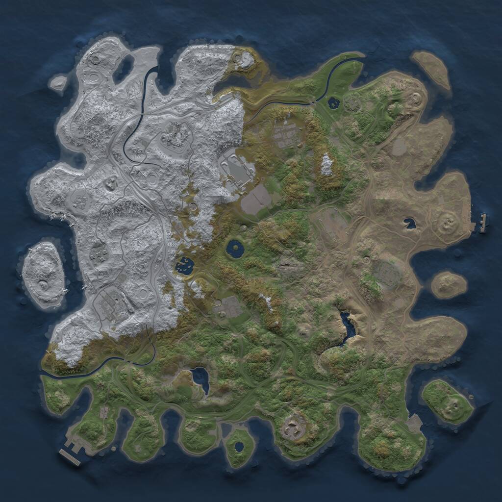 Rust Map: Procedural Map, Size: 4250, Seed: 1695572578, 16 Monuments