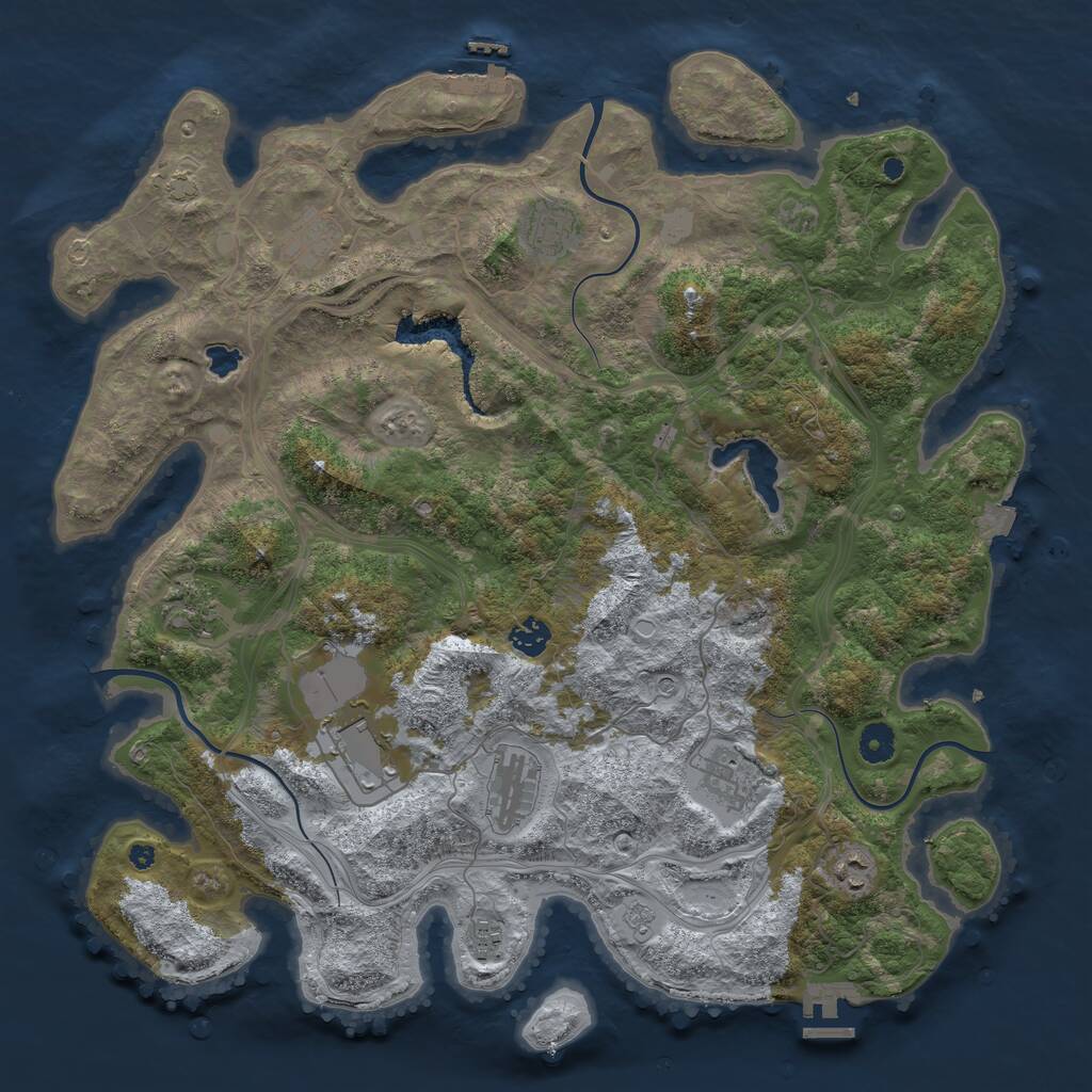 Rust Map: Procedural Map, Size: 4250, Seed: 32568, 15 Monuments