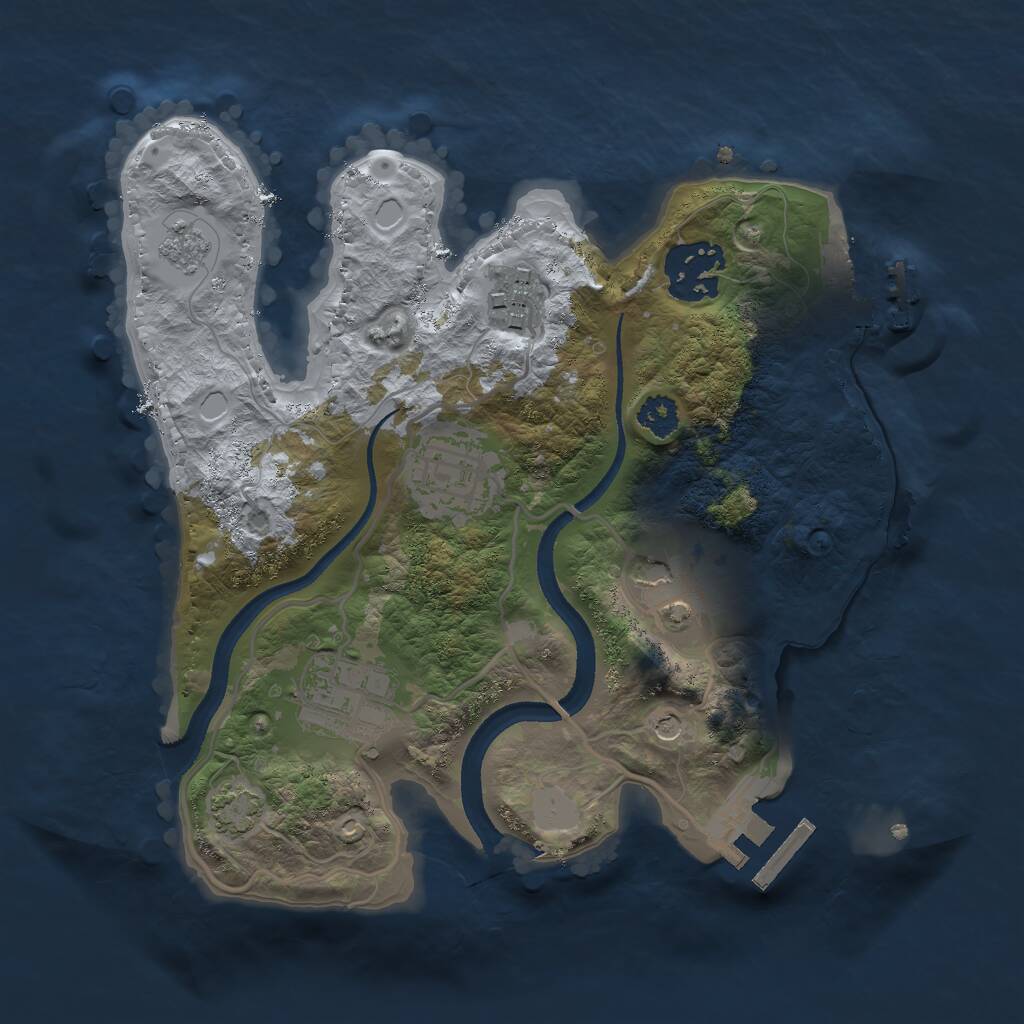Rust Map: Procedural Map, Size: 2500, Seed: 26488, 13 Monuments