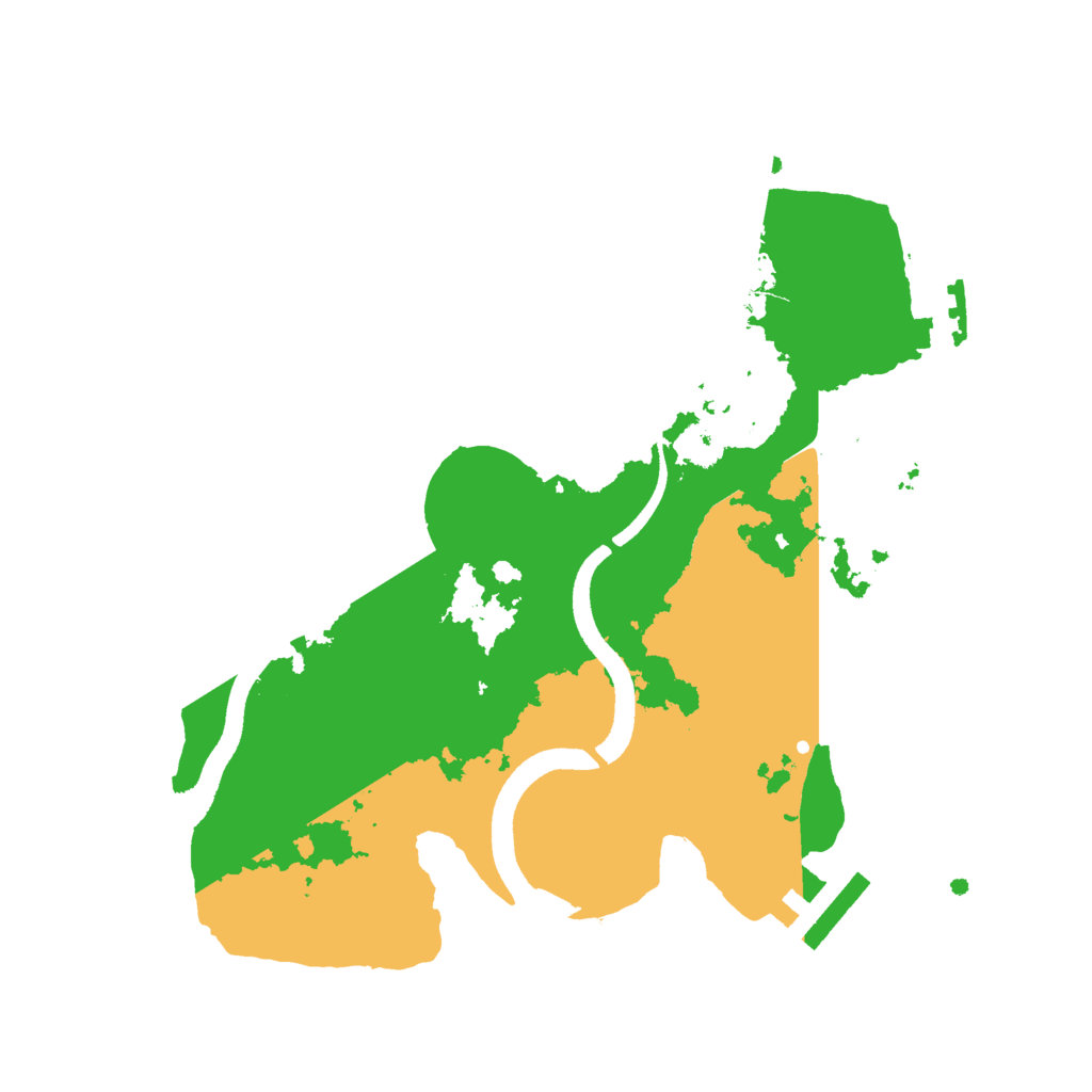 Biome Rust Map: Procedural Map, Size: 2500, Seed: 26488