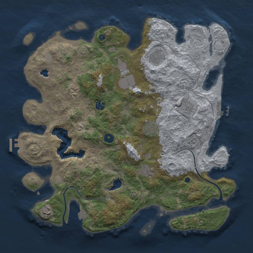 Rust Map: Procedural Map, Size: 4000, Seed: 1477118315, 15 Monuments