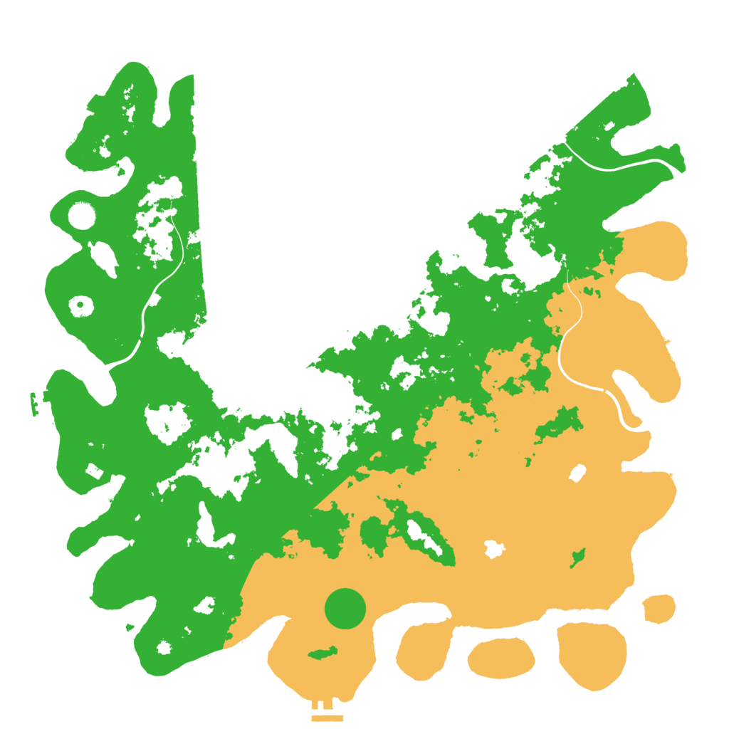 Biome Rust Map: Procedural Map, Size: 4670, Seed: 928961090