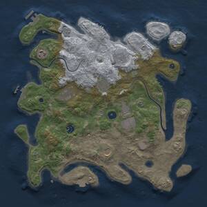 Thumbnail Rust Map: Procedural Map, Size: 3750, Seed: 1976376508, 14 Monuments