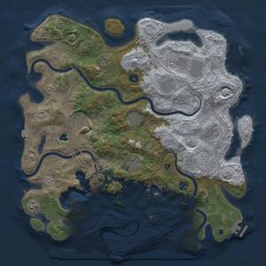 Thumbnail Rust Map: Procedural Map, Size: 4250, Seed: 396906521, 16 Monuments