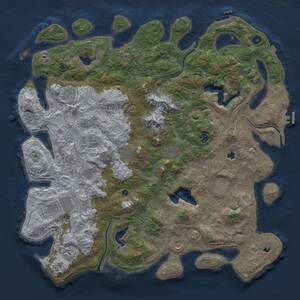 Thumbnail Rust Map: Procedural Map, Size: 5000, Seed: 352165132, 17 Monuments