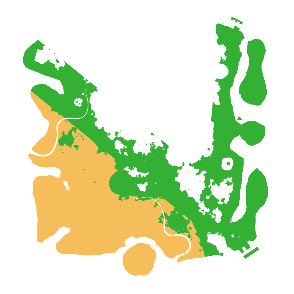 Biome Rust Map: Procedural Map, Size: 3500, Seed: 344417339