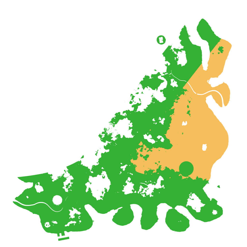 Biome Rust Map: Procedural Map, Size: 4500, Seed: 128939380