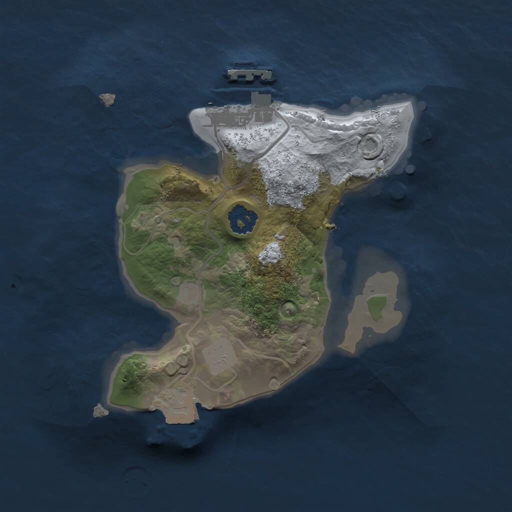 Rust Map: Procedural Map, Size: 1800, Seed: 6969420, 2 Monuments