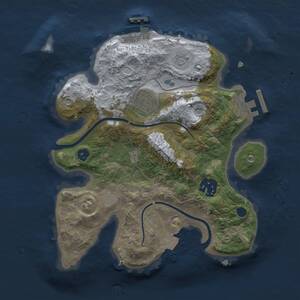 Thumbnail Rust Map: Procedural Map, Size: 2500, Seed: 741766848, 7 Monuments