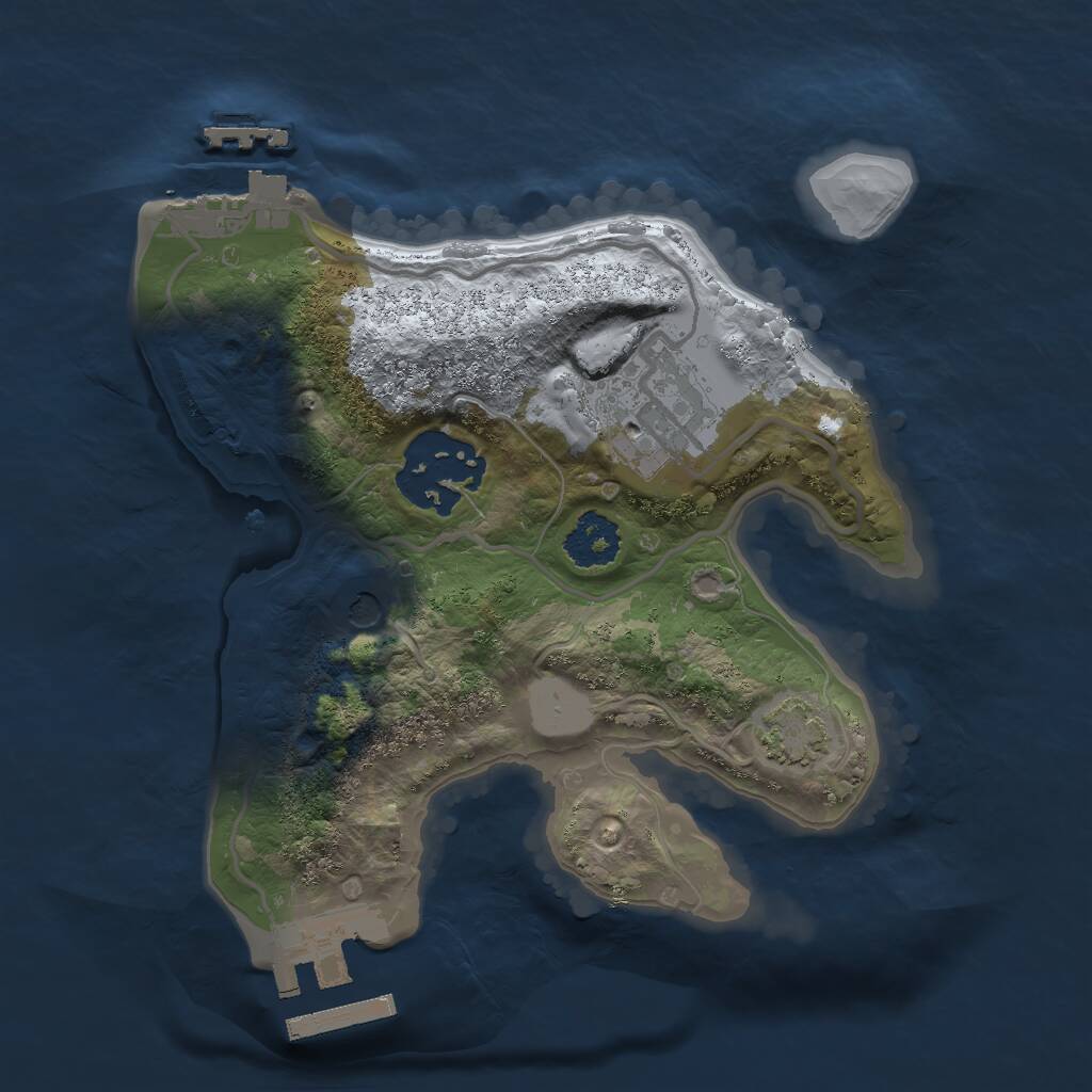 Rust Map: Procedural Map, Size: 2000, Seed: 716463032, 7 Monuments