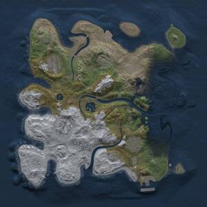 Thumbnail Rust Map: Procedural Map, Size: 3000, Seed: 324246470, 11 Monuments