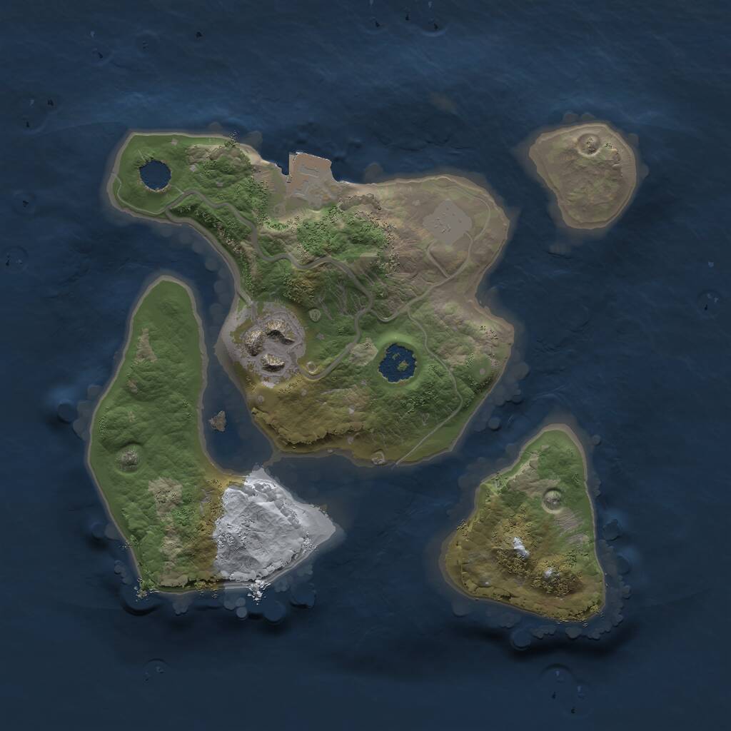 Rust Map: Procedural Map, Size: 2000, Seed: 155955477, 2 Monuments