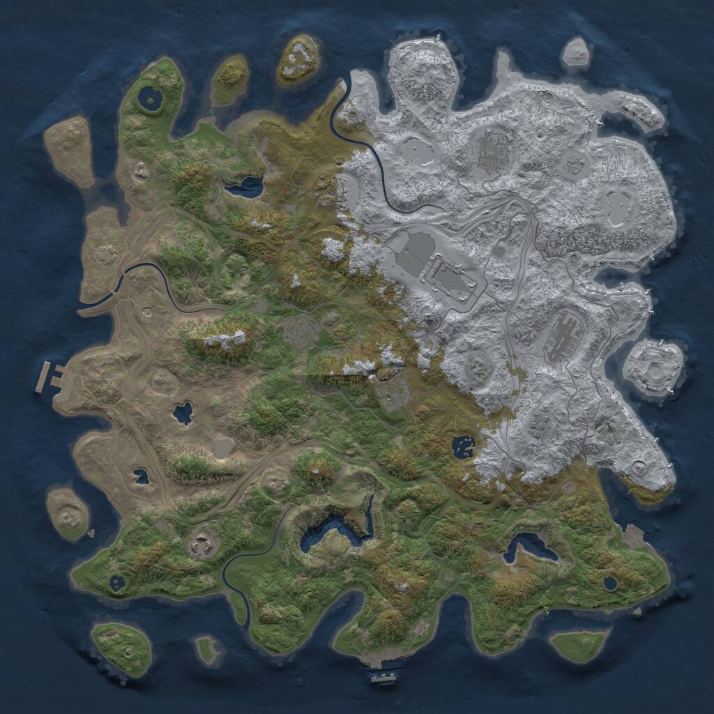 Rust Map: Procedural Map, Size: 4500, Seed: 150750018, 15 Monuments