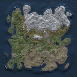 Thumbnail Rust Map: Procedural Map, Size: 3650, Seed: 205511583, 14 Monuments