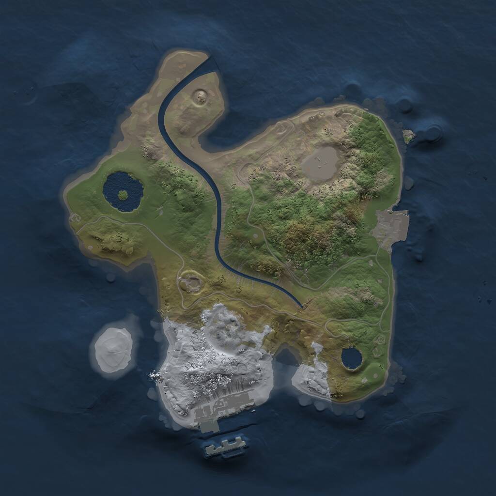Rust Map: Procedural Map, Size: 1900, Seed: 7, 2 Monuments