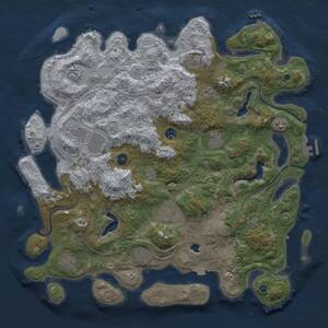 Thumbnail Rust Map: Procedural Map, Size: 4500, Seed: 4547, 16 Monuments