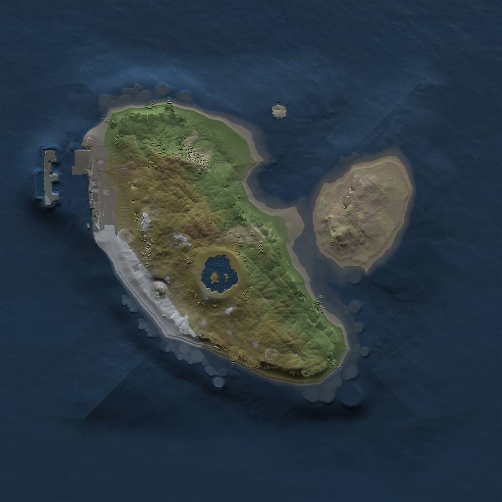 Rust Map: Procedural Map, Size: 1400, Seed: 1843086347, 2 Monuments