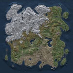 Thumbnail Rust Map: Procedural Map, Size: 4250, Seed: 709219589, 14 Monuments