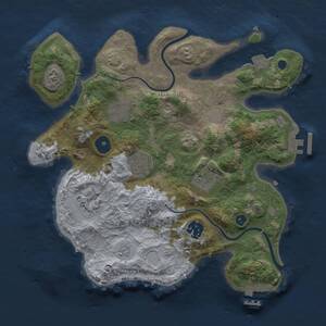 Thumbnail Rust Map: Procedural Map, Size: 3000, Seed: 1414019979, 11 Monuments