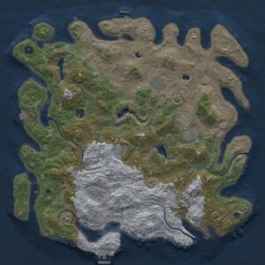 Thumbnail Rust Map: Procedural Map, Size: 4500, Seed: 4206913, 16 Monuments