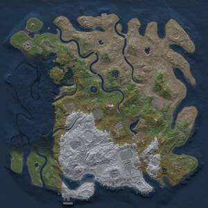 Thumbnail Rust Map: Procedural Map, Size: 4500, Seed: 4206913, 16 Monuments