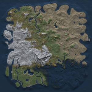 Thumbnail Rust Map: Procedural Map, Size: 6000, Seed: 2059003114, 17 Monuments