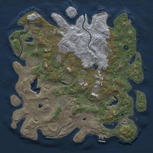 Thumbnail Rust Map: Procedural Map, Size: 4500, Seed: 35397780, 17 Monuments