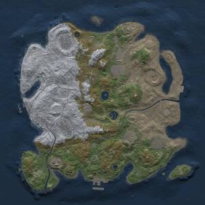 Thumbnail Rust Map: Procedural Map, Size: 3700, Seed: 1648481241, 16 Monuments