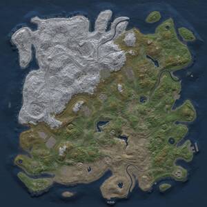 Thumbnail Rust Map: Procedural Map, Size: 4750, Seed: 790445332, 16 Monuments