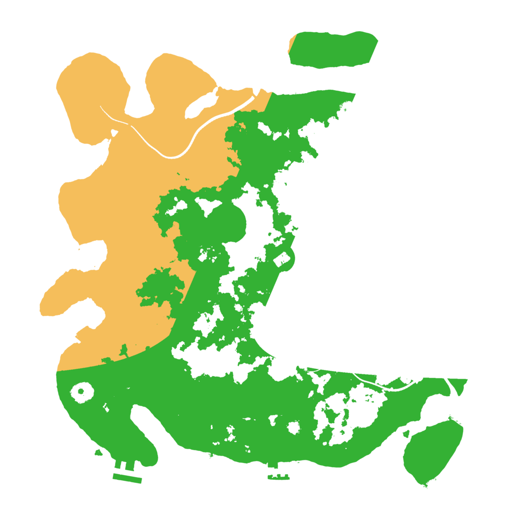 Biome Rust Map: Procedural Map, Size: 3600, Seed: 2001