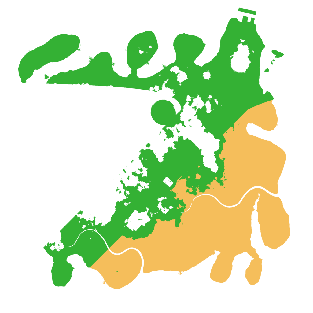 Biome Rust Map: Procedural Map, Size: 3500, Seed: 974080807