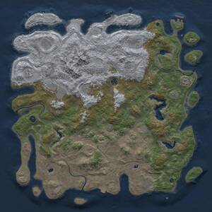 Thumbnail Rust Map: Procedural Map, Size: 5000, Seed: 39594151, 17 Monuments