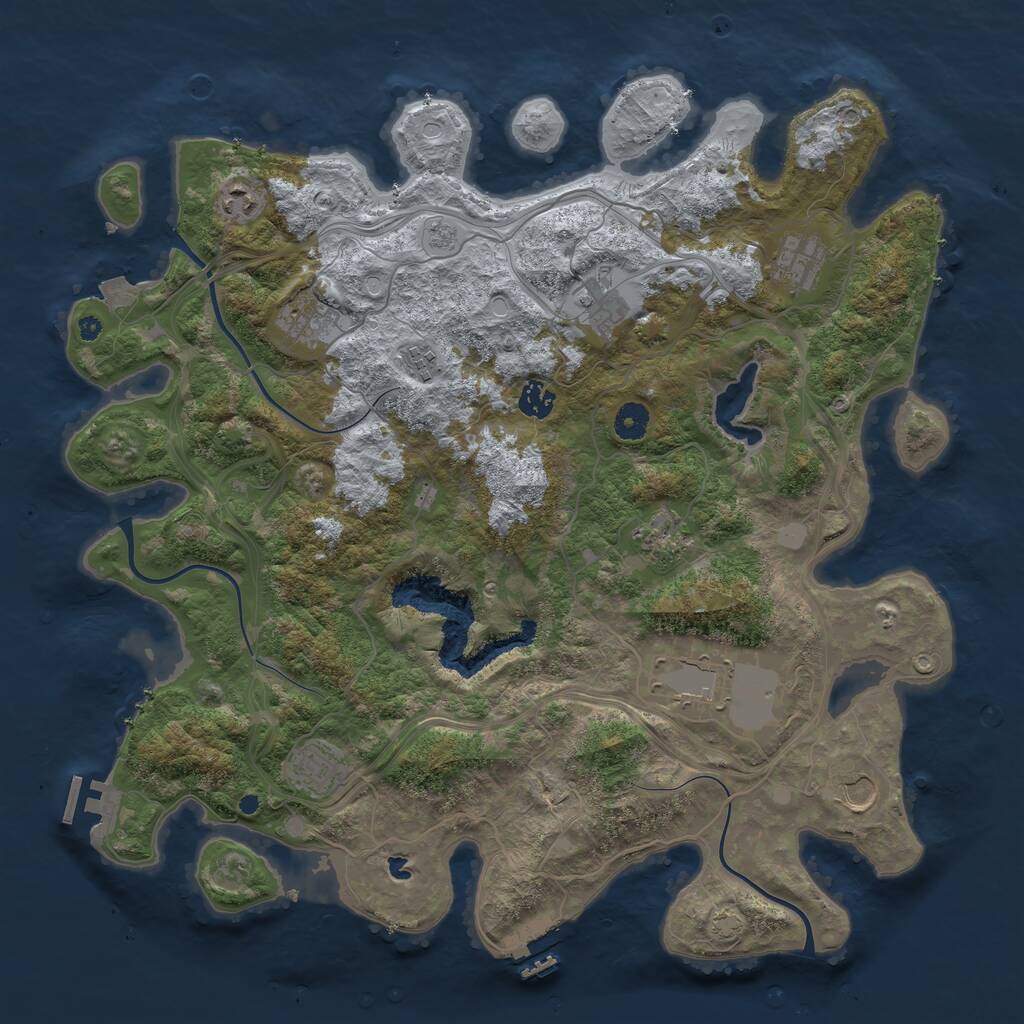 Rust Map: Procedural Map, Size: 4250, Seed: 476893025, 15 Monuments