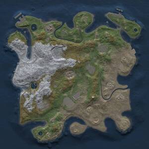 Thumbnail Rust Map: Procedural Map, Size: 3500, Seed: 839943835, 15 Monuments