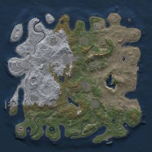 Thumbnail Rust Map: Procedural Map, Size: 4250, Seed: 305861099, 17 Monuments