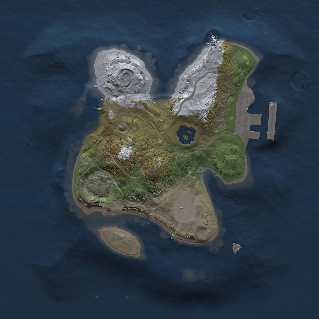 Rust Map: Procedural Map, Size: 1700, Seed: 105349606, 3 Monuments