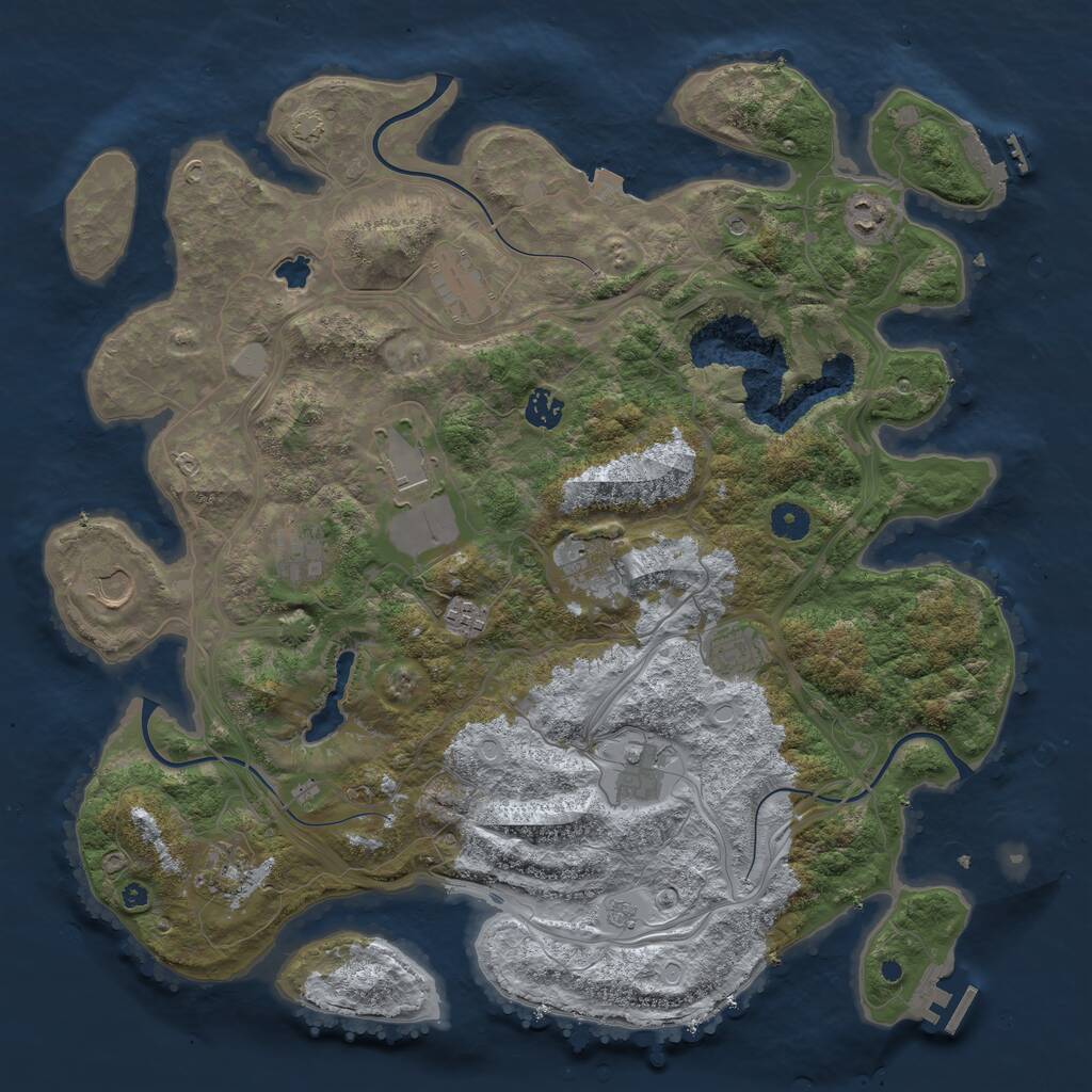 Rust Map: Procedural Map, Size: 4250, Seed: 1987281717, 17 Monuments