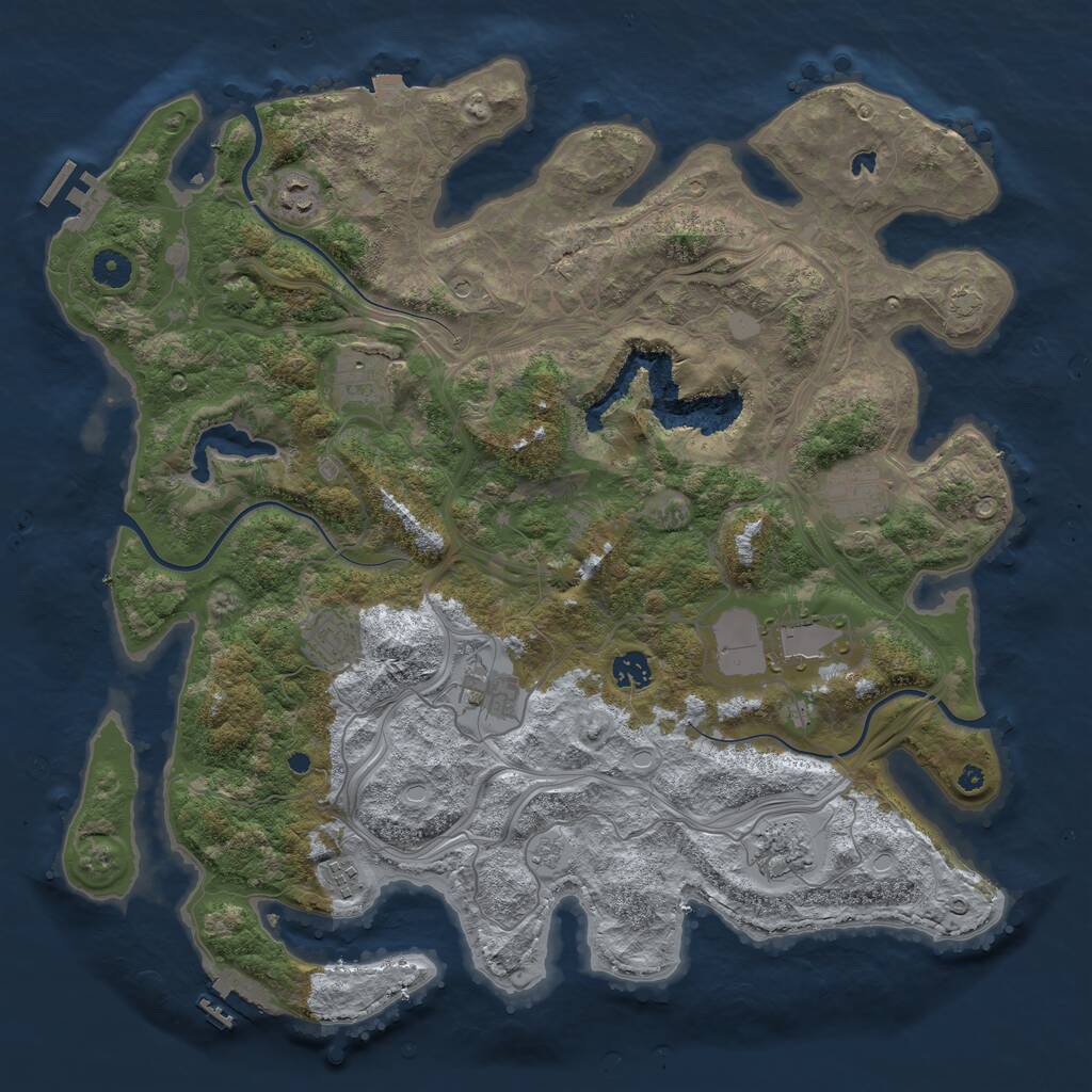 Rust Map: Procedural Map, Size: 4250, Seed: 629503363, 15 Monuments