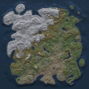 Thumbnail Rust Map: Procedural Map, Size: 4500, Seed: 490653, 16 Monuments