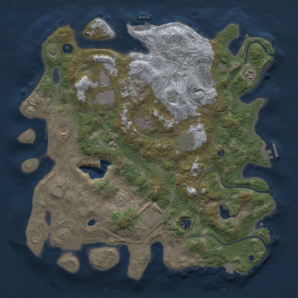 Rust Map: Procedural Map, Size: 4250, Seed: 688432184, 15 Monuments